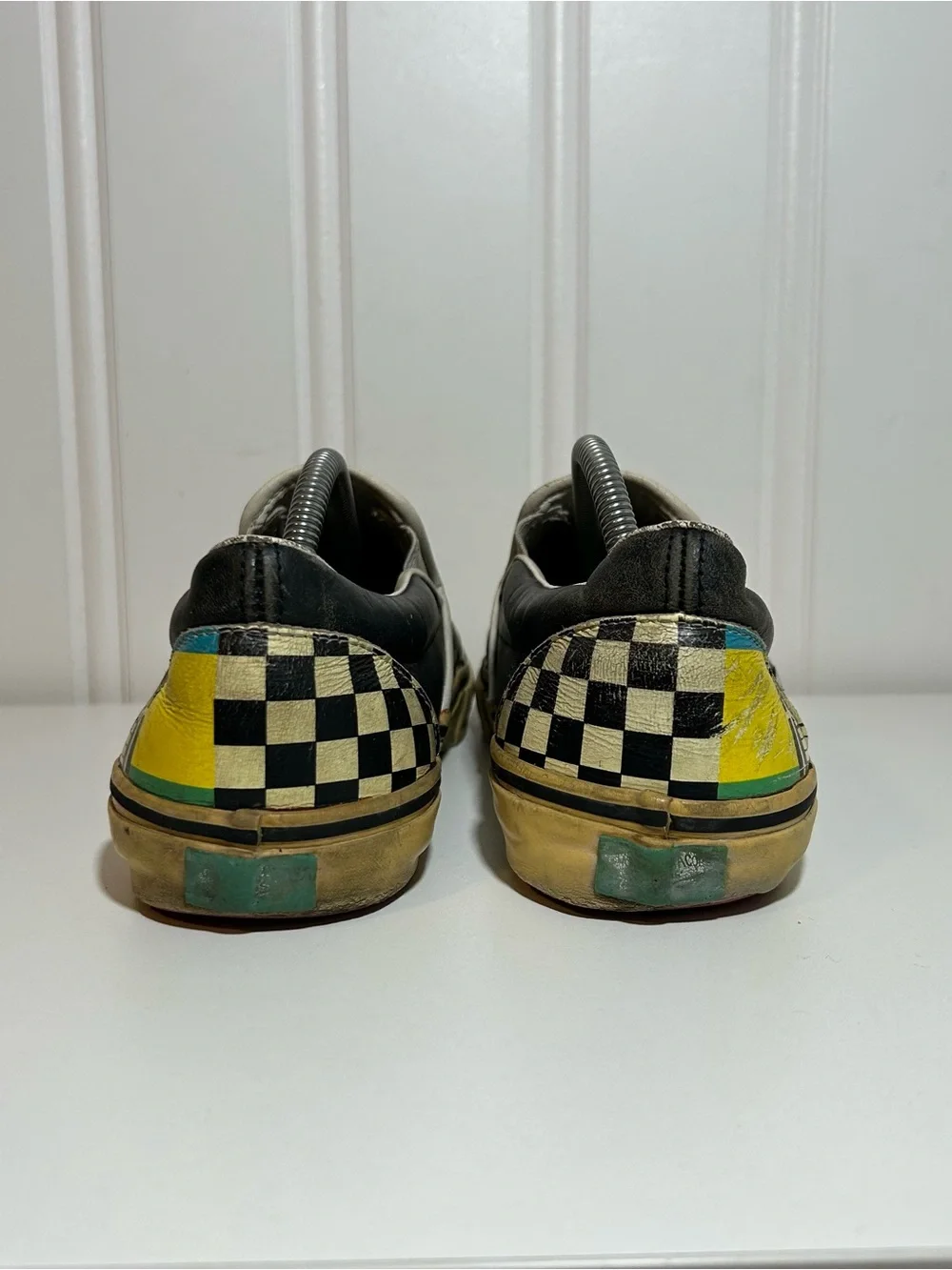 Vans Marc Jacobs Checkerboard Slip-On Sneakers in Black with Multicolr vintage